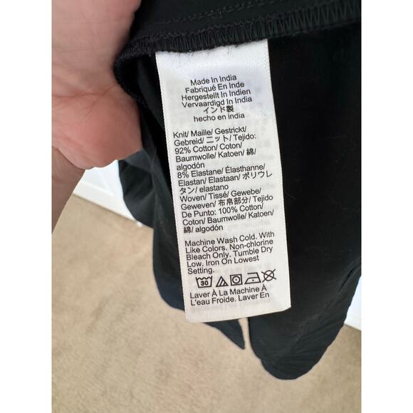 J. Crew Fitted Mock Neck Quiet Luxury Career Dress With Poplin Skirt Black 2X - Picture 5 of 6